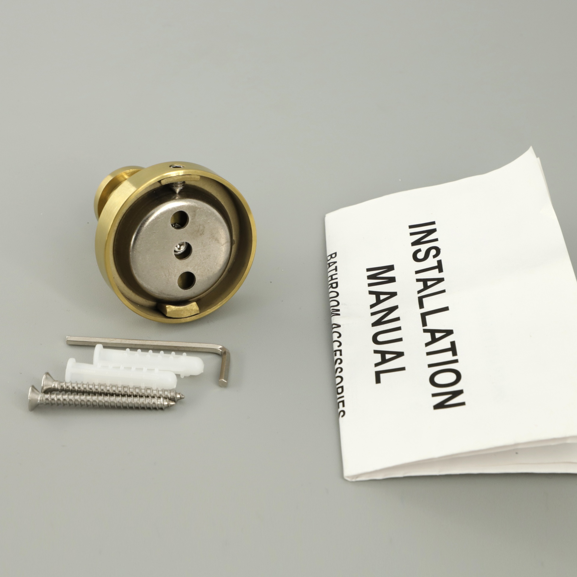 Mitigeur lavabo encastré, Doré brossé, Honfleur 1