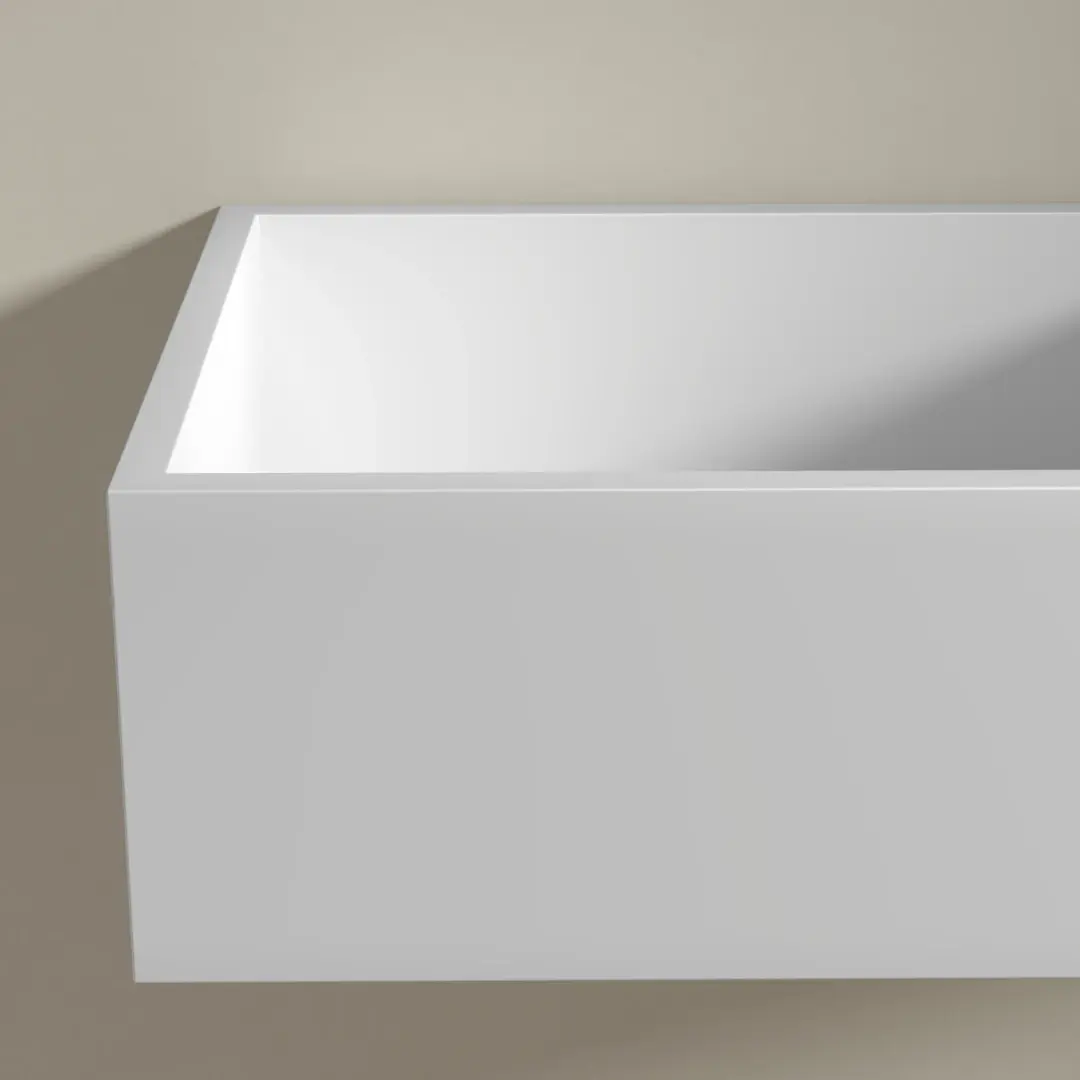 Lavabo suspendu 75X32.5 cm, matière composite minéral