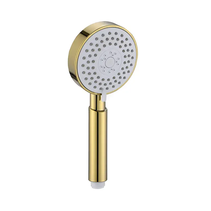 Colonne de douche mitigeur, Ø25cm, douchette ronde 3 voies, inox doré brossé, Châtelet III