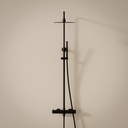 Colonne de douche avec mitigeur thermostatique, Ø25cm, noir brossé, Châtelet III