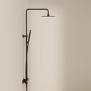 Colonne de douche avec mitigeur thermostatique, Ø25cm, noir brossé, Châtelet III