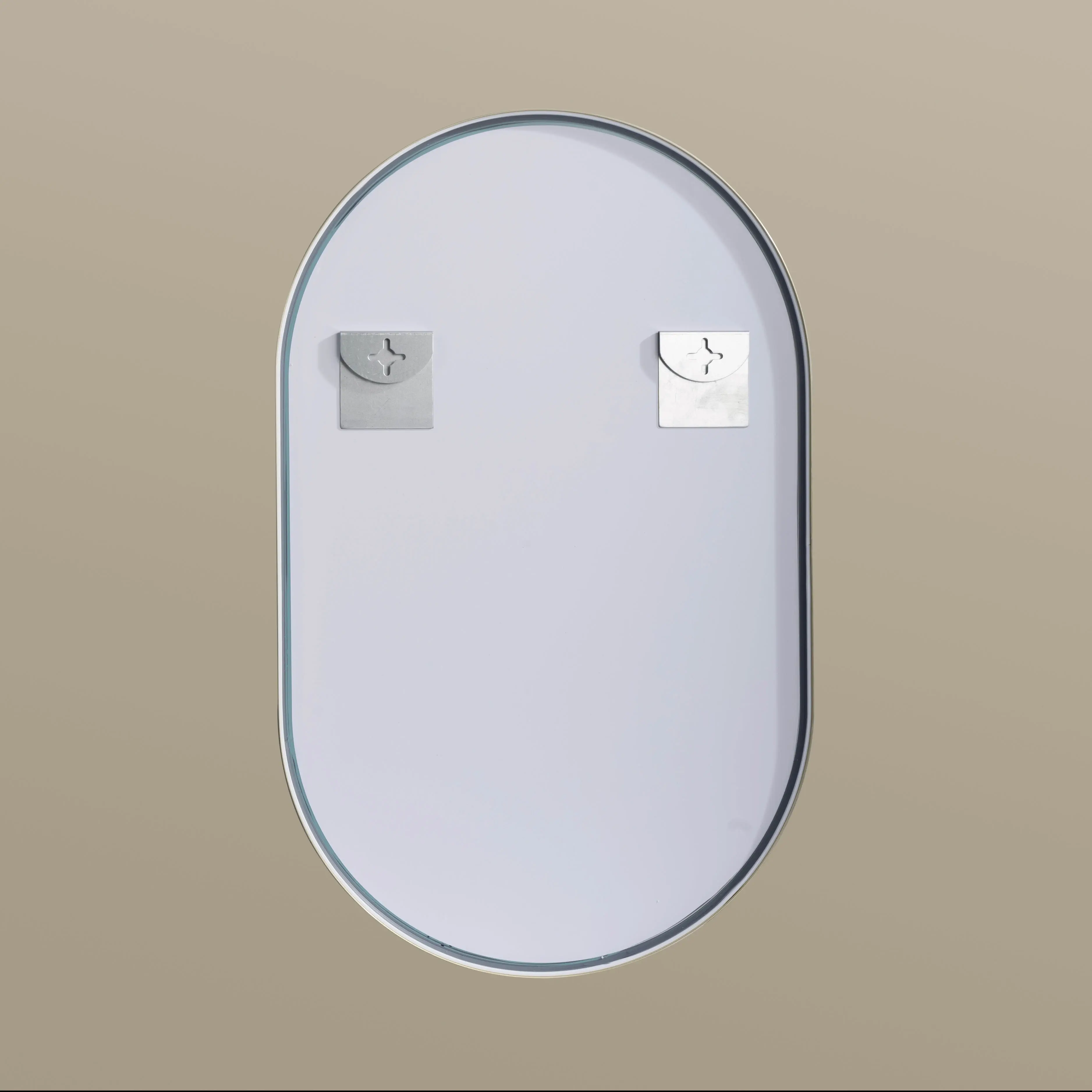 Miroir 50x80, bord fin noir mat, Oblong  