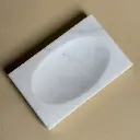 Porte-savon rectangulaire en marbre blanc.webp