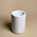 Pot à poser rond en marbre blancwebp