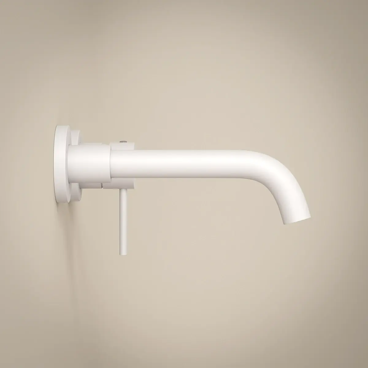 Robinet mitigeur lavabo encastré en inox blanc mat, Châtelet III 