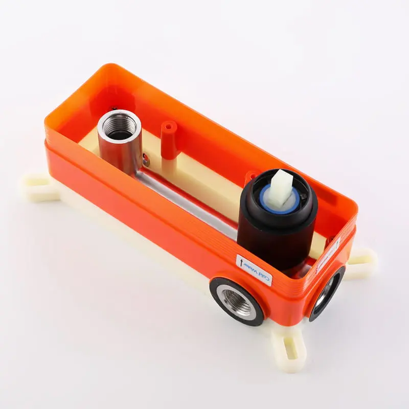 Robinet mitigeur lavabo mural encastré noir brossé, Châtelet 