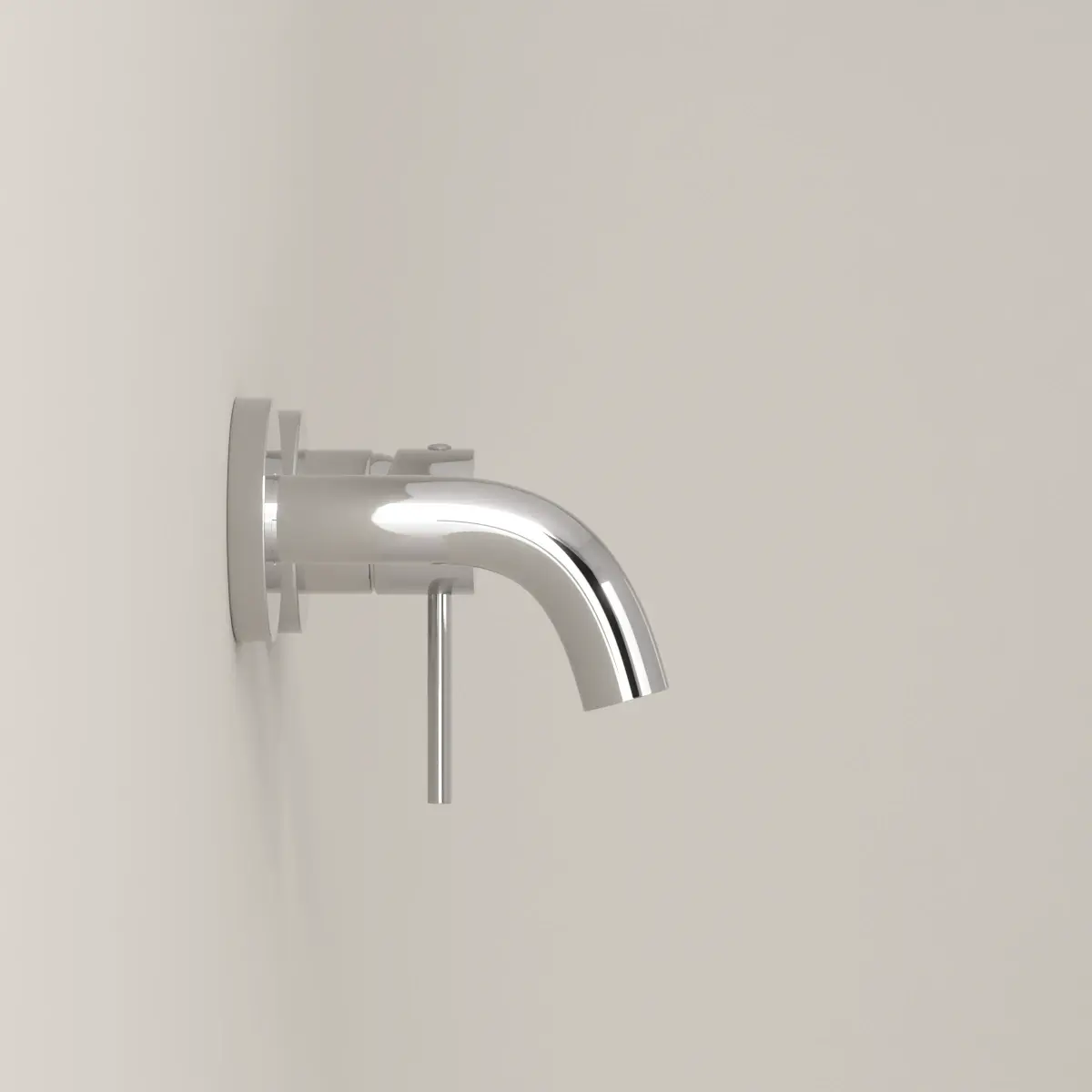 Robinet mitigeur lavabo mural encastré, chrome, Châtelet III 