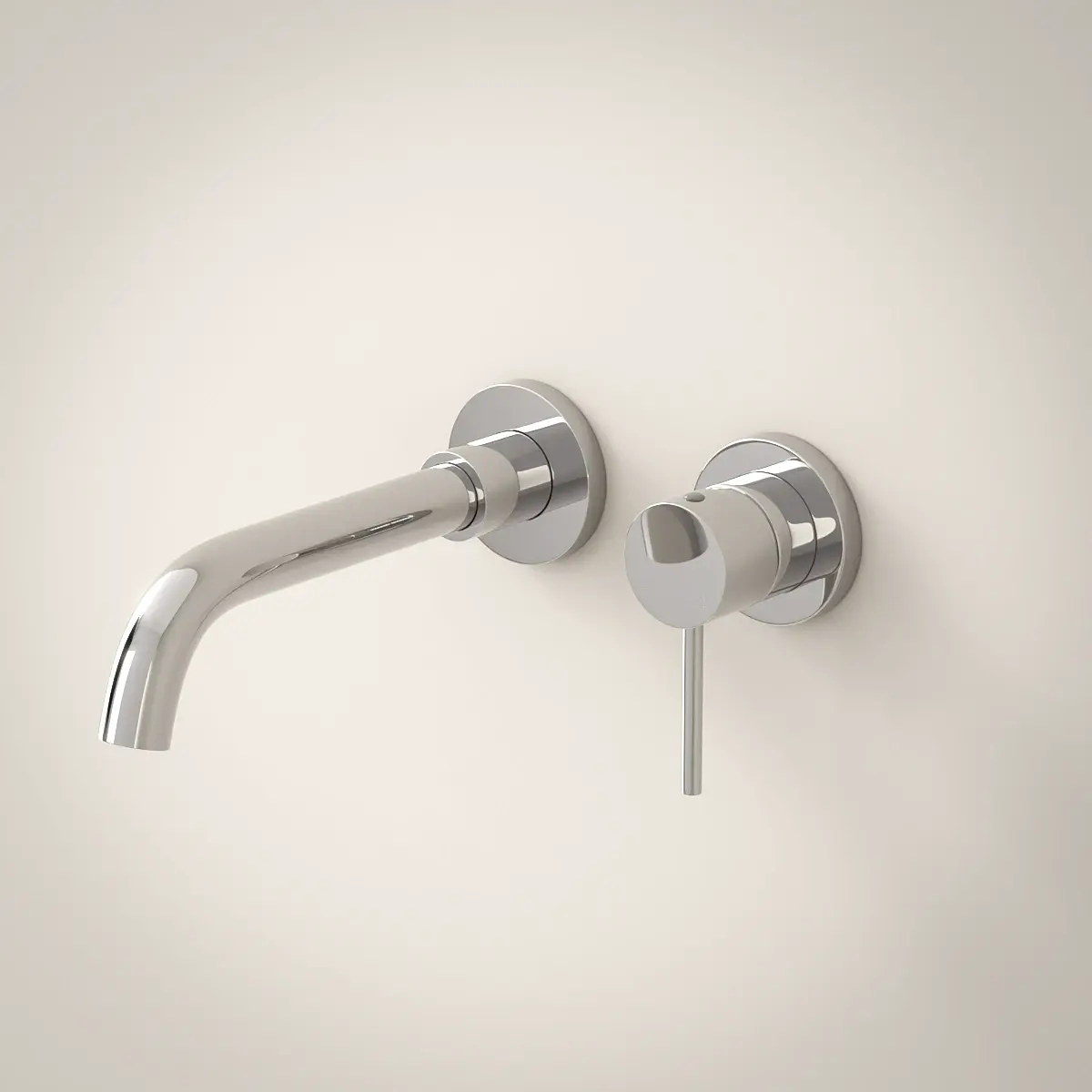 Robinet mitigeur lavabo mural encastré, chrome, Châtelet III 