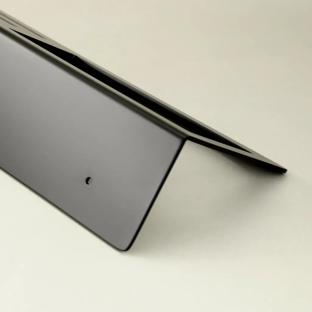 Porte-serviette 40 cm avec tablette, noir brossé, Châtelet.webp