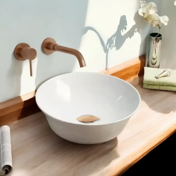 Ajax, Vasque Céramique, Blanc Brillant, 41.5x13CM