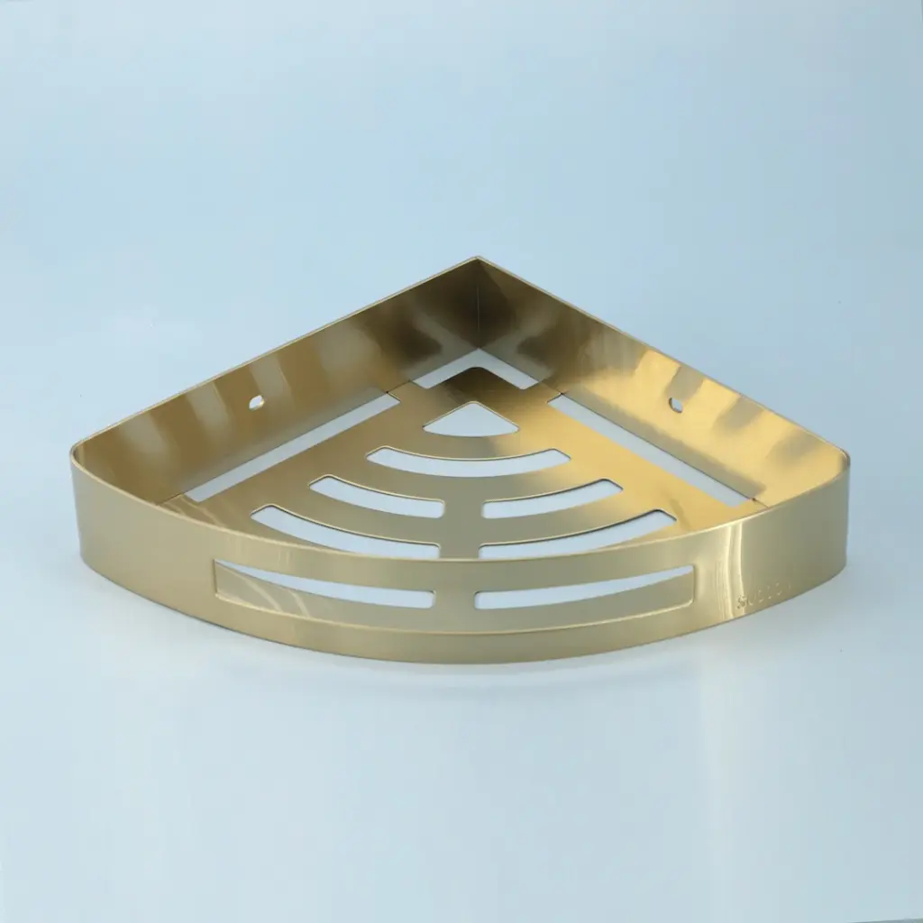 Porte-savon d'angle, doré brossé, Châtelet.webp