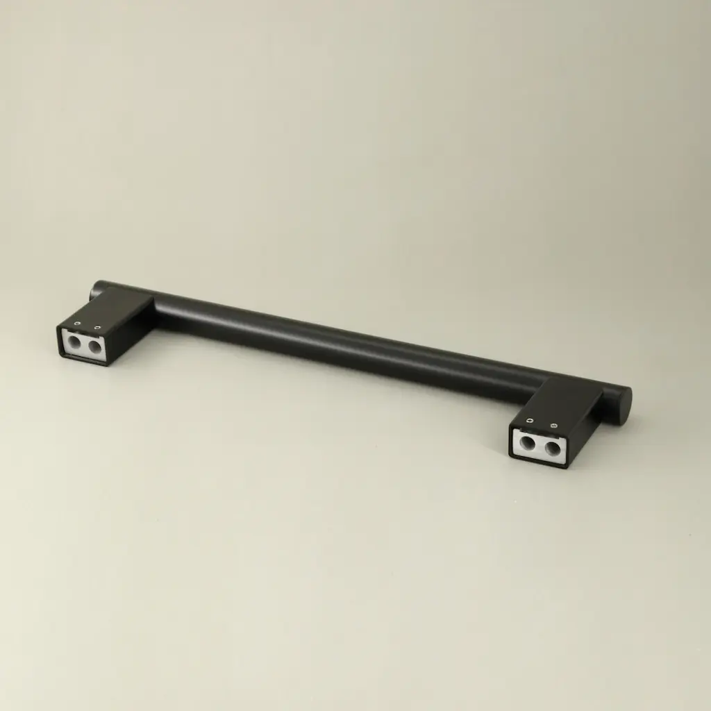 Barre d'appui droite 40 cm, noir brossé, Châtelet (1).webp