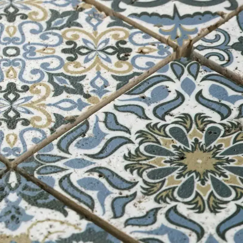 Mosaïque en pierre, 30x30 cm, Décor Ethnic, Décor Rococo (1).webp