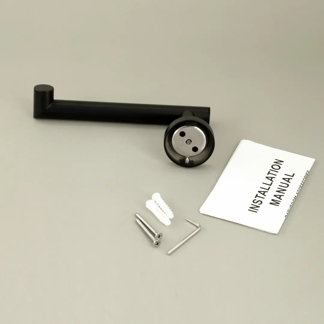 Porte rouleau, Noir Brossé, Chatelet, 17.6cm