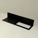 Porte-serviette 40 cm avec tablette, noir brossé, Châtelet (2).webp