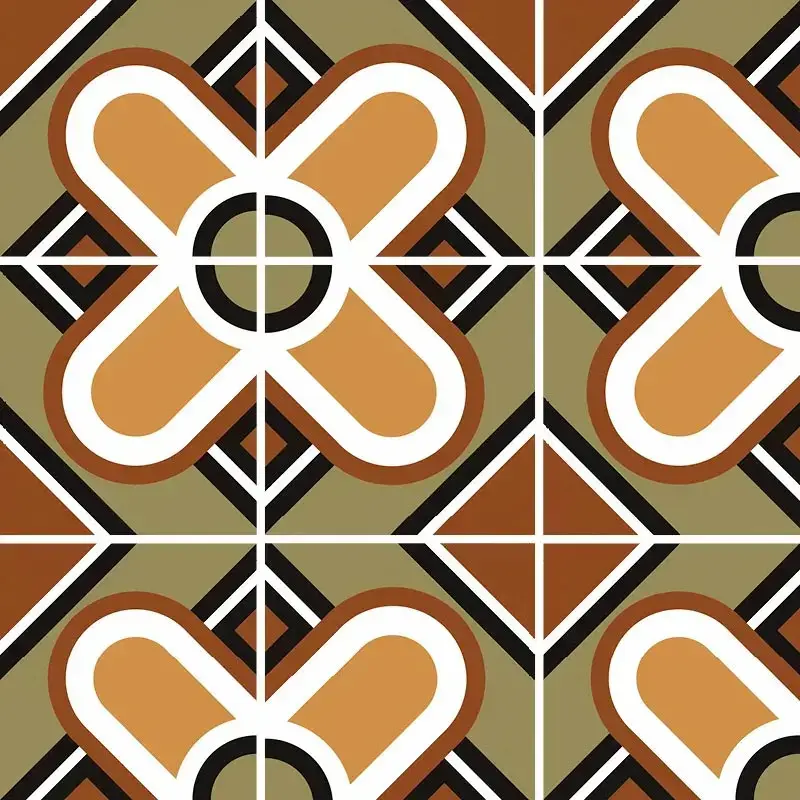 Carrelage mur et sol 20x20 cm esprit carreau de ciment, Blum Warm