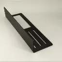 Porte-serviette 40 cm avec tablette, noir brossé, Châtelet (4).webp