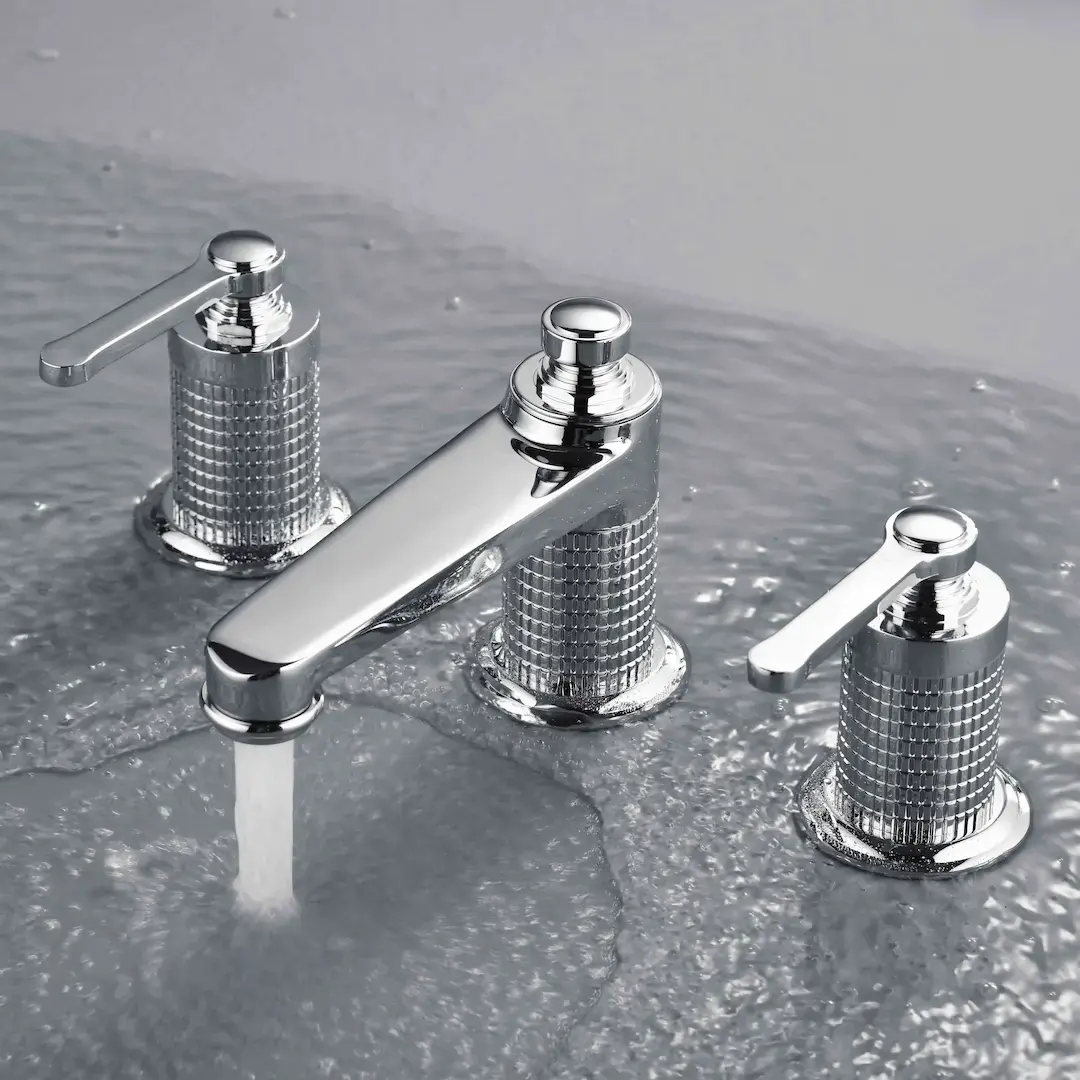 Mélangeur lavabo 3 trous de plage, Chromé, César  