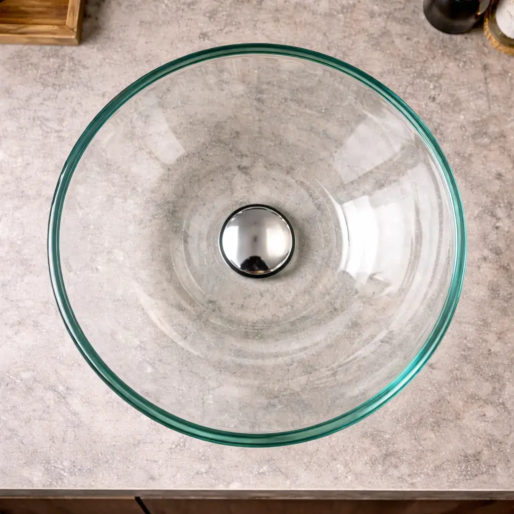 Vasque en verre à poser ronde