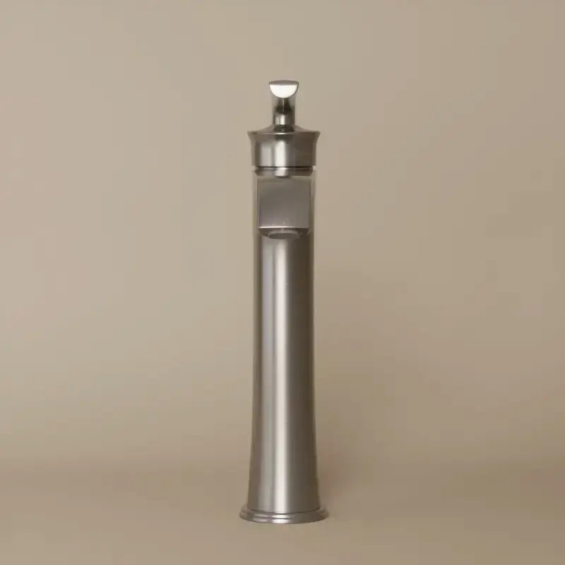 Robinet Mitigeur Lavabo Haut, Art Déco, Inox Brossé