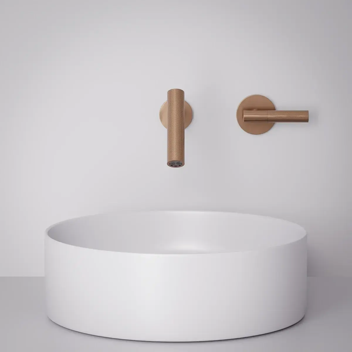 Mitigeur lavabo encastré, Doré rose brossé, Honfleur 1