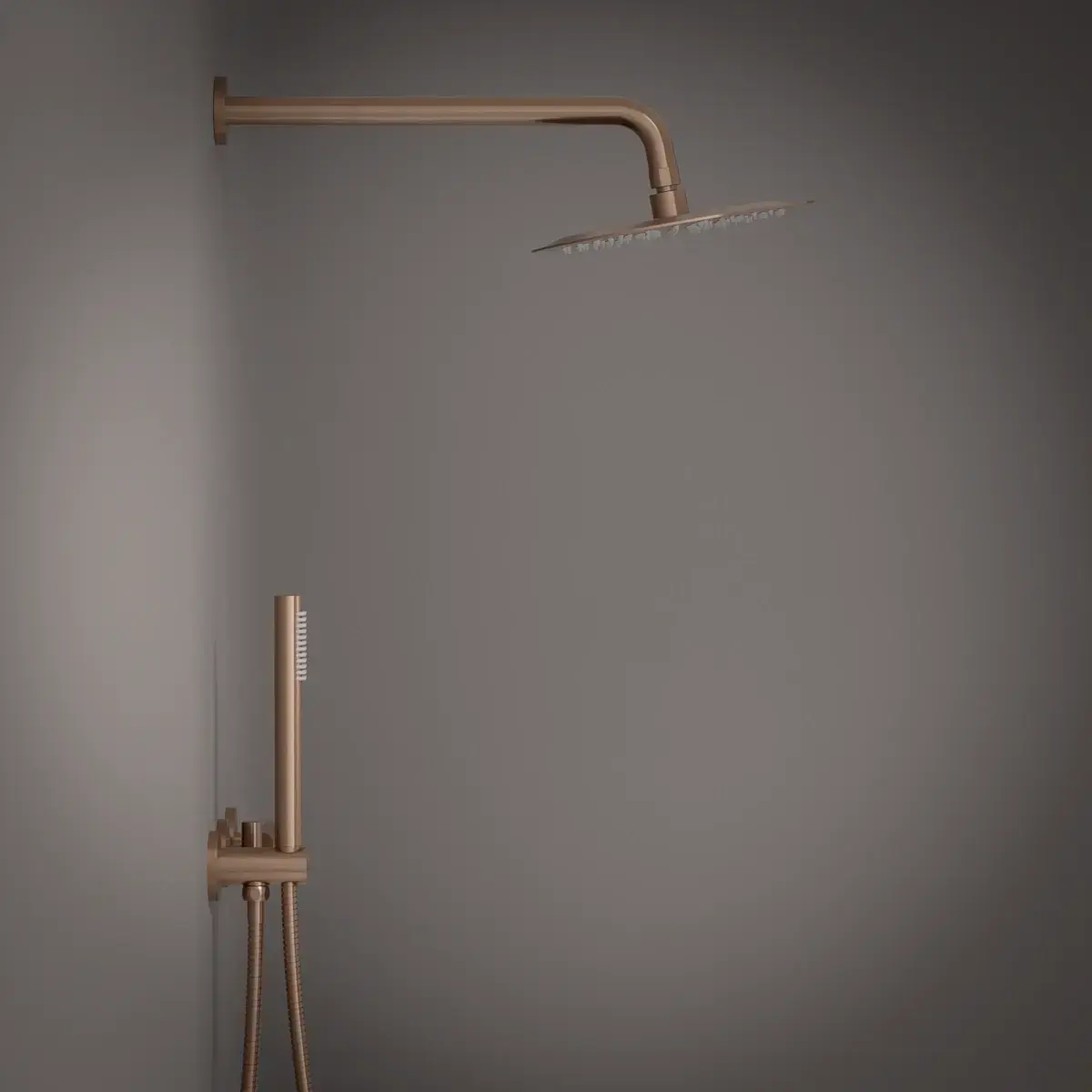 Set de douche encastré complet, Doré rose brossé, Honfleur 1