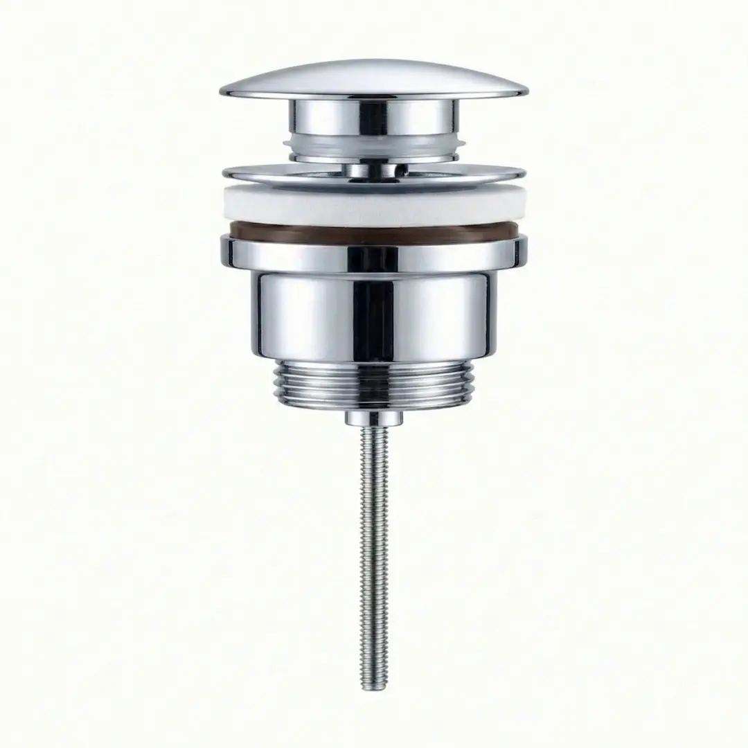 Bonde lavabo clic-clac ou fixe universelle en inox finition chrome