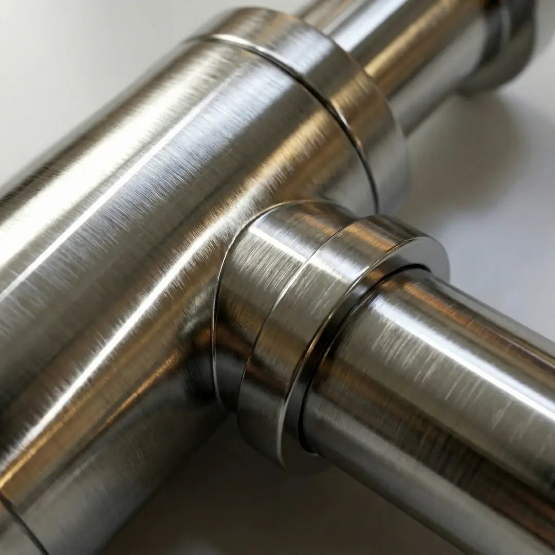 Siphon en inox, finition chrome 