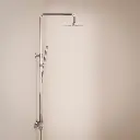 Colonne de douche avec mitigeur mécanique, Ø25cm, inox brossé, Châtelet III (1).webp