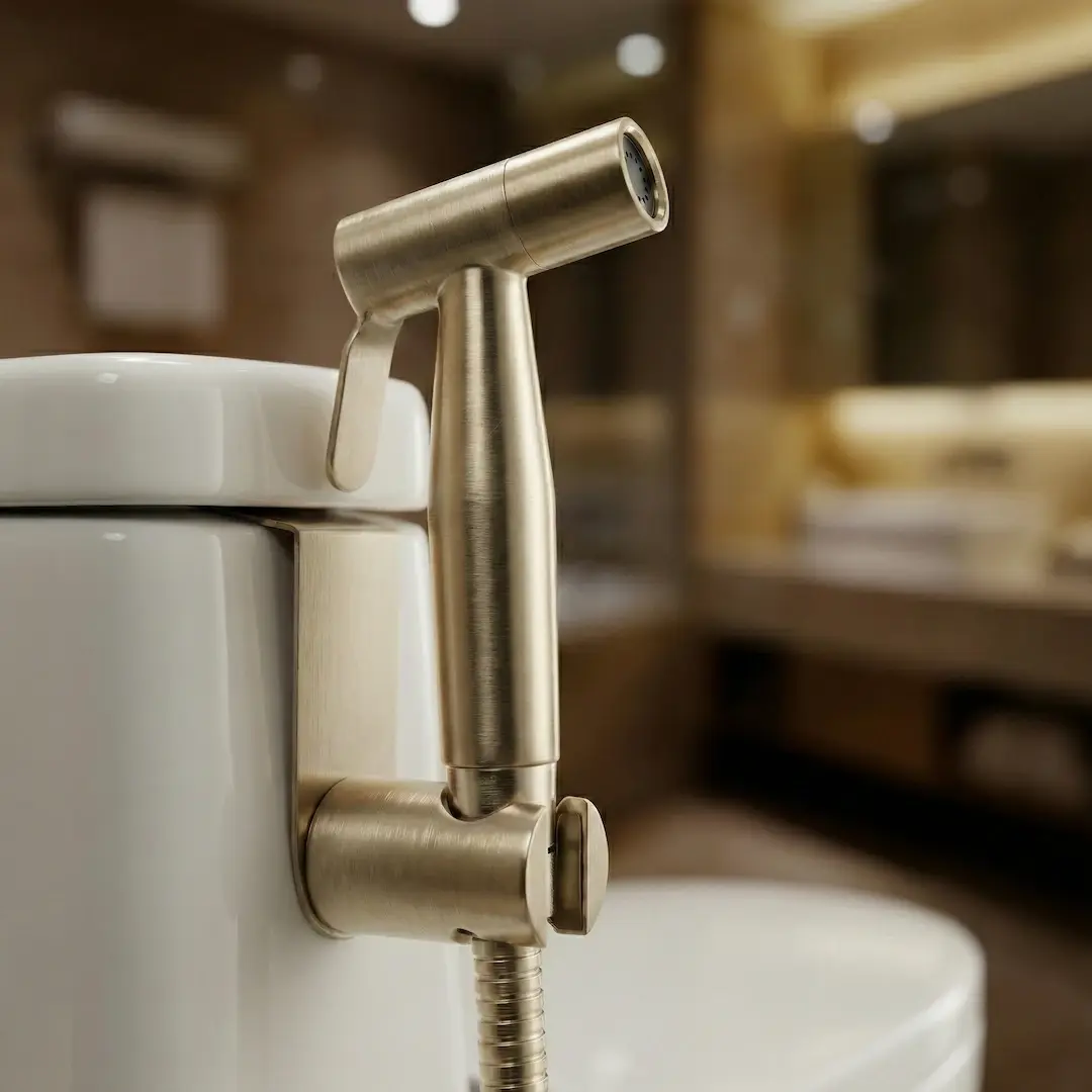 Douchette hygiénique Doré brossé, Châtelet