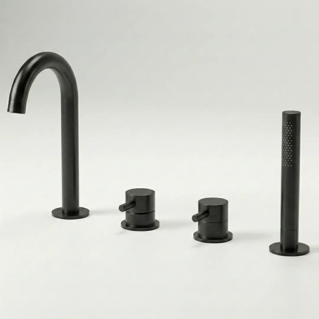 Robinet mitigeur bain-douche de plage noir brossé, Châtelet