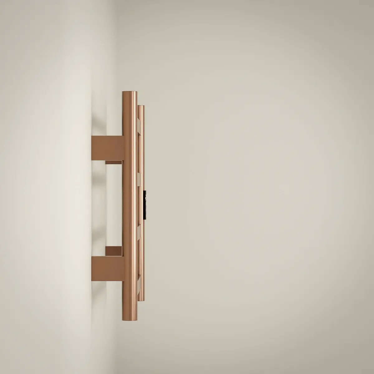 Sèche serviette 57.3x47.4x9.3cm, 90W, Doré rose brossé, Kalia  