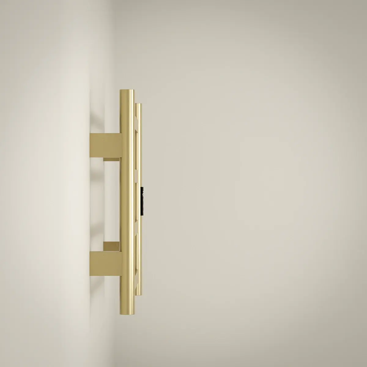 Sèche serviette 57.3x47.4x9.3cm, 90W, Doré brossé, Kalia 