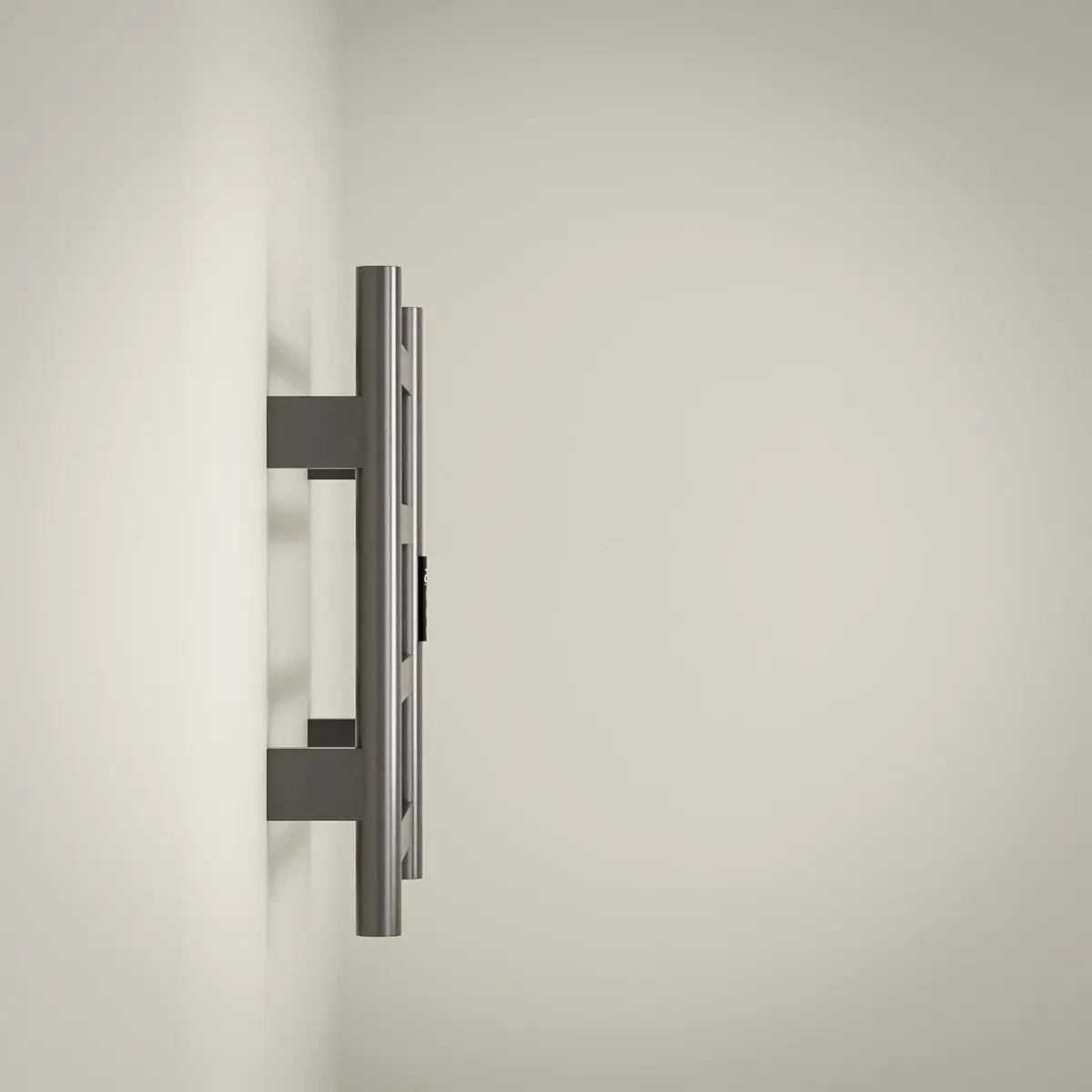 Sèche serviette 57.3x47.4x9.3cm, 90W, Gun métal brossé, Kalia 