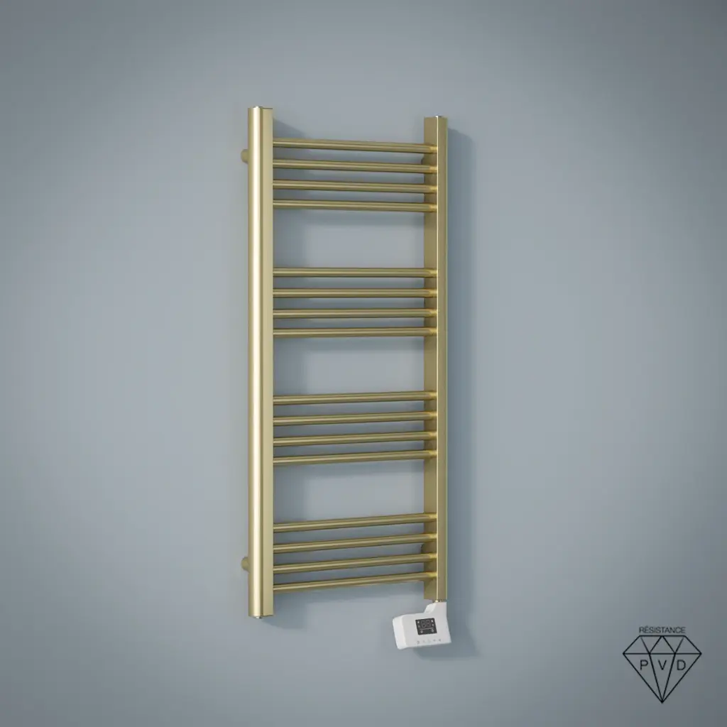 Sèche serviette électrique 400W 54X96X16 Doré brossé, Arrow.webp