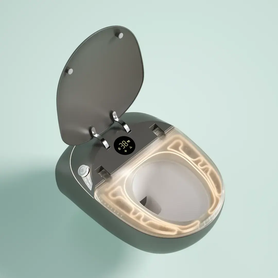 WC suspendu japonais blanc mat, avec bâti support, Safari