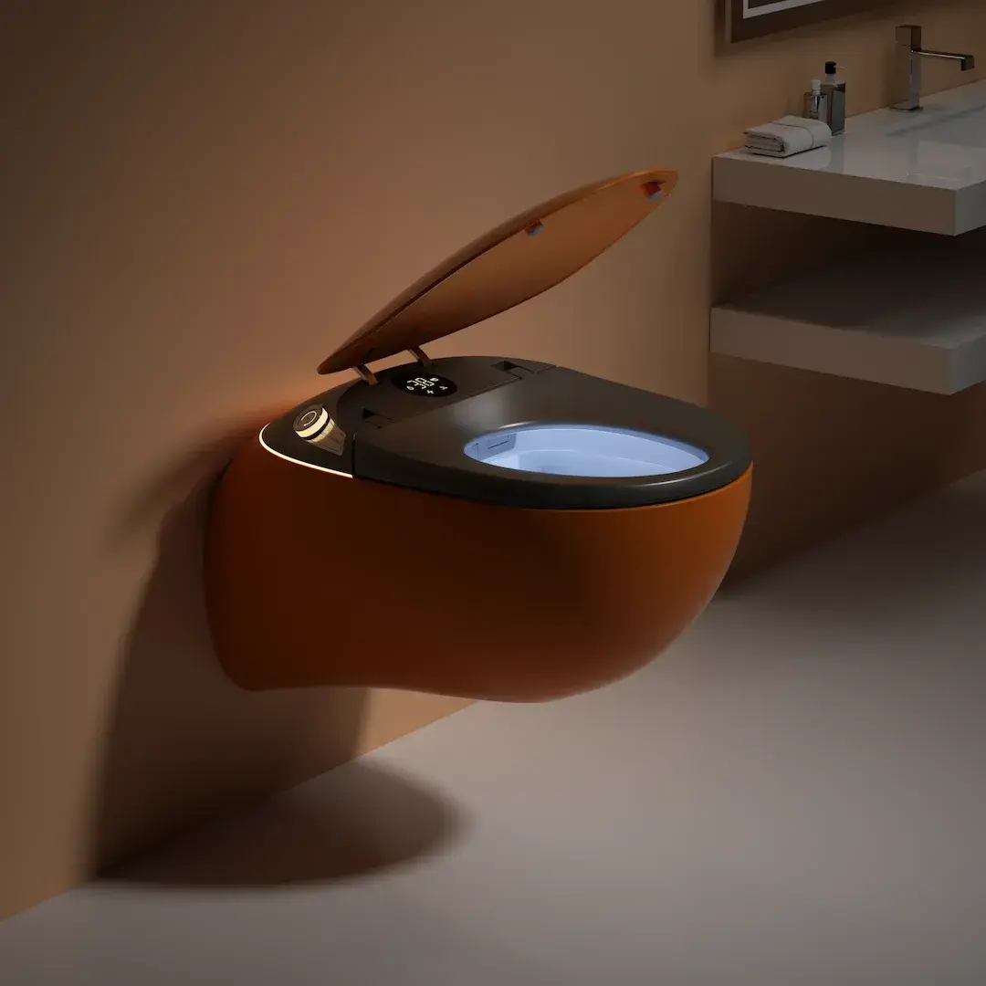 WC suspendu japonais blanc mat, avec bâti support, Safari