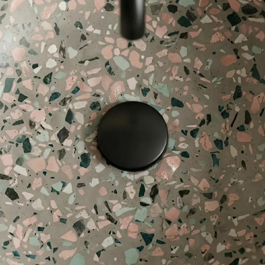 Vasque terrazzo 40x40 cm, en béton, Venice