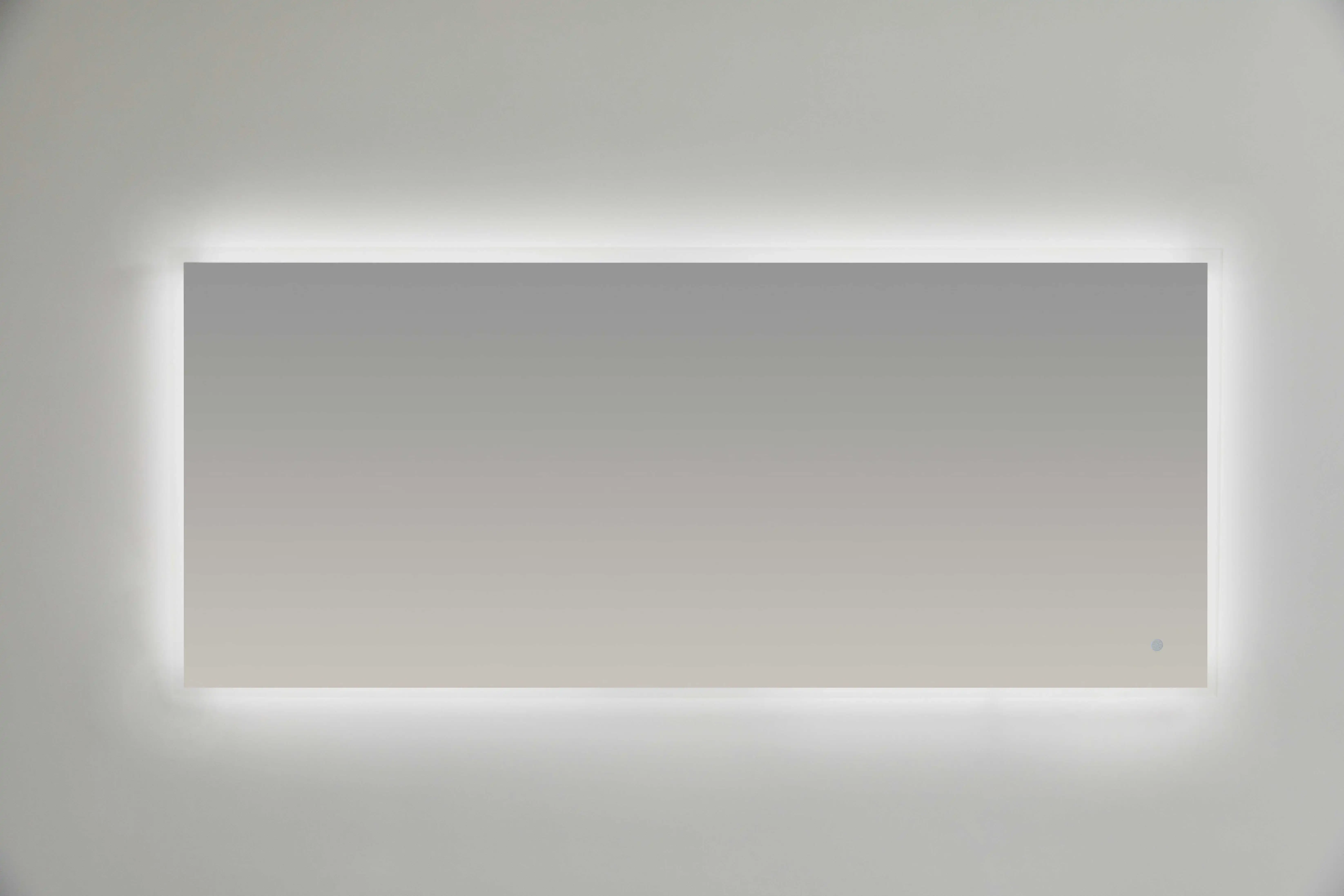 Miroir 140x60cm horizontal ou vertical, éclairage frontal et rétroéclairage, Sofia