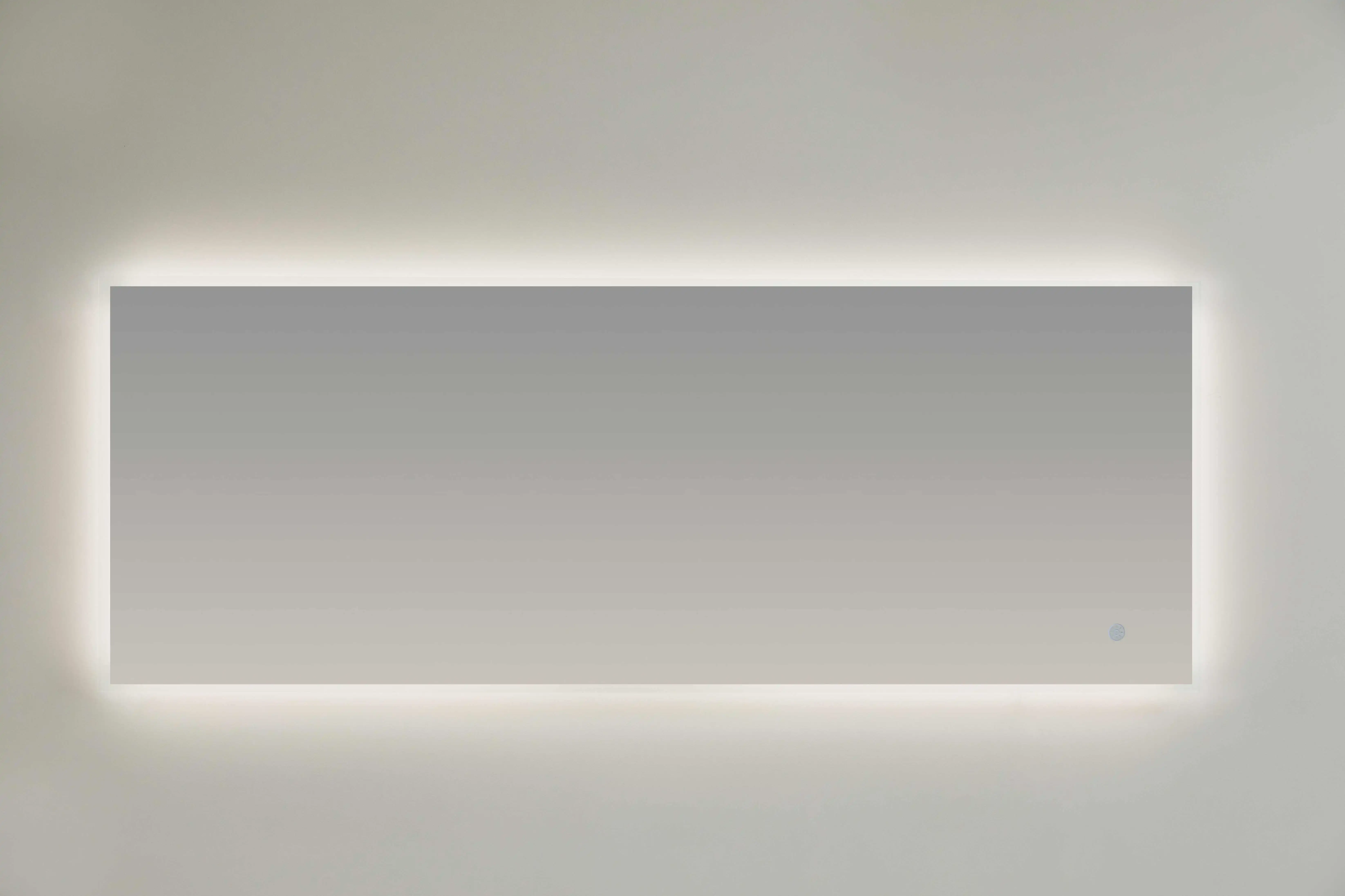 Miroir 160x60cm horizontal ou vertical, éclairage frontal et rétroéclairage, Sofia