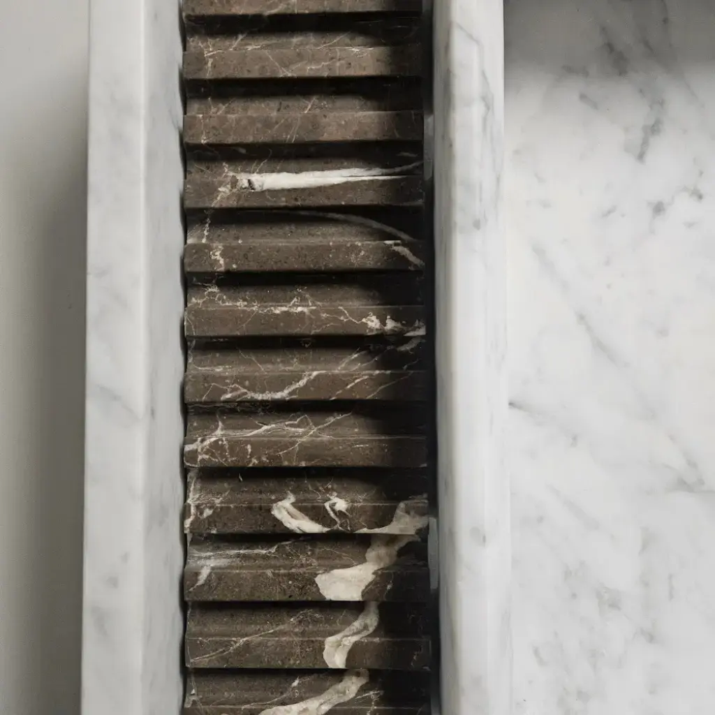 Vasque à poser rectangulaire 60x40x12 marbre véritable, Carrara white 