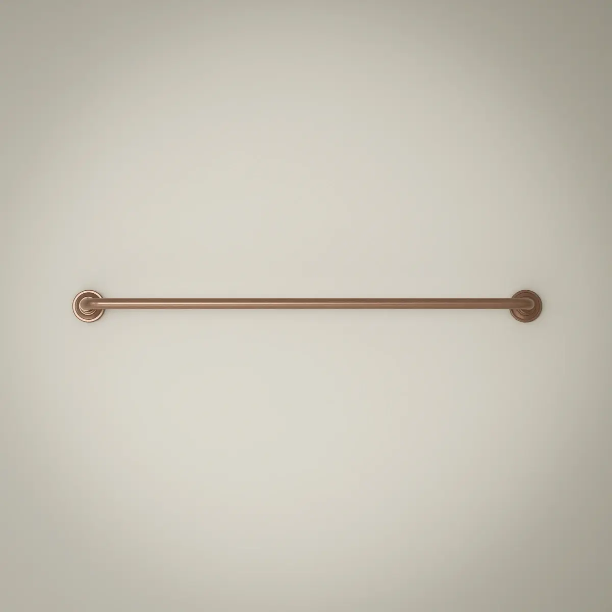 Barre porte serviette cannelée, doré rose brossé, César 1     