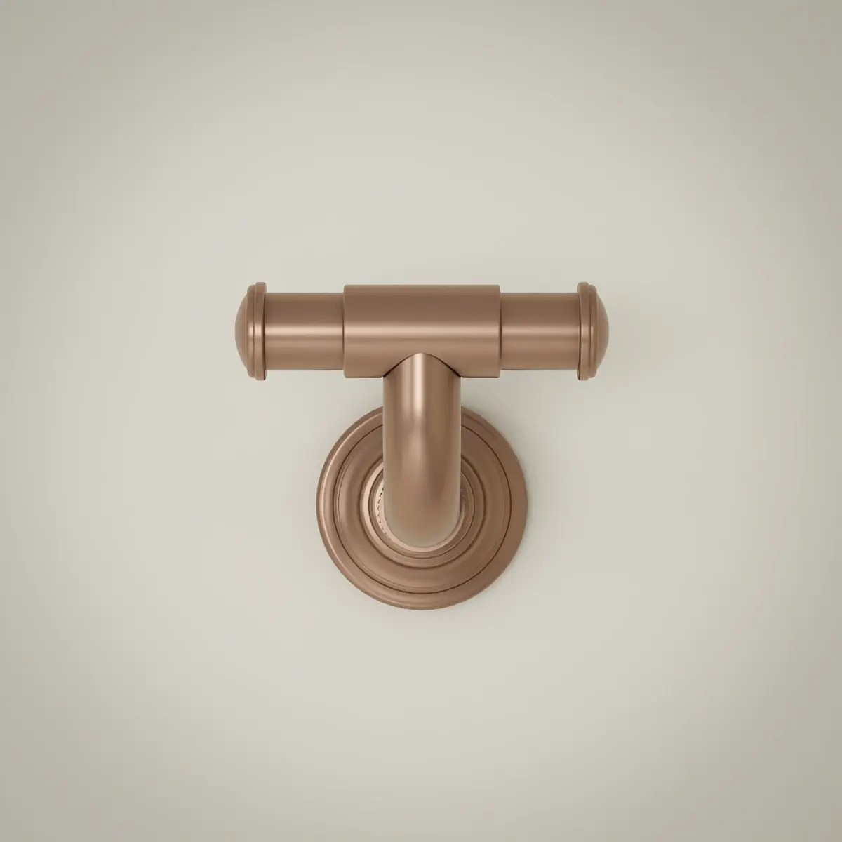 Patère cannelée, doré rose brossé, César 1       