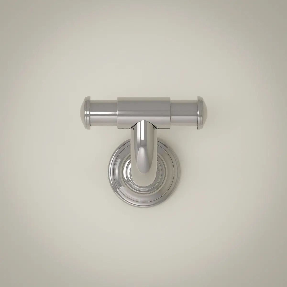 Patère cannelée, chrome, César 1         