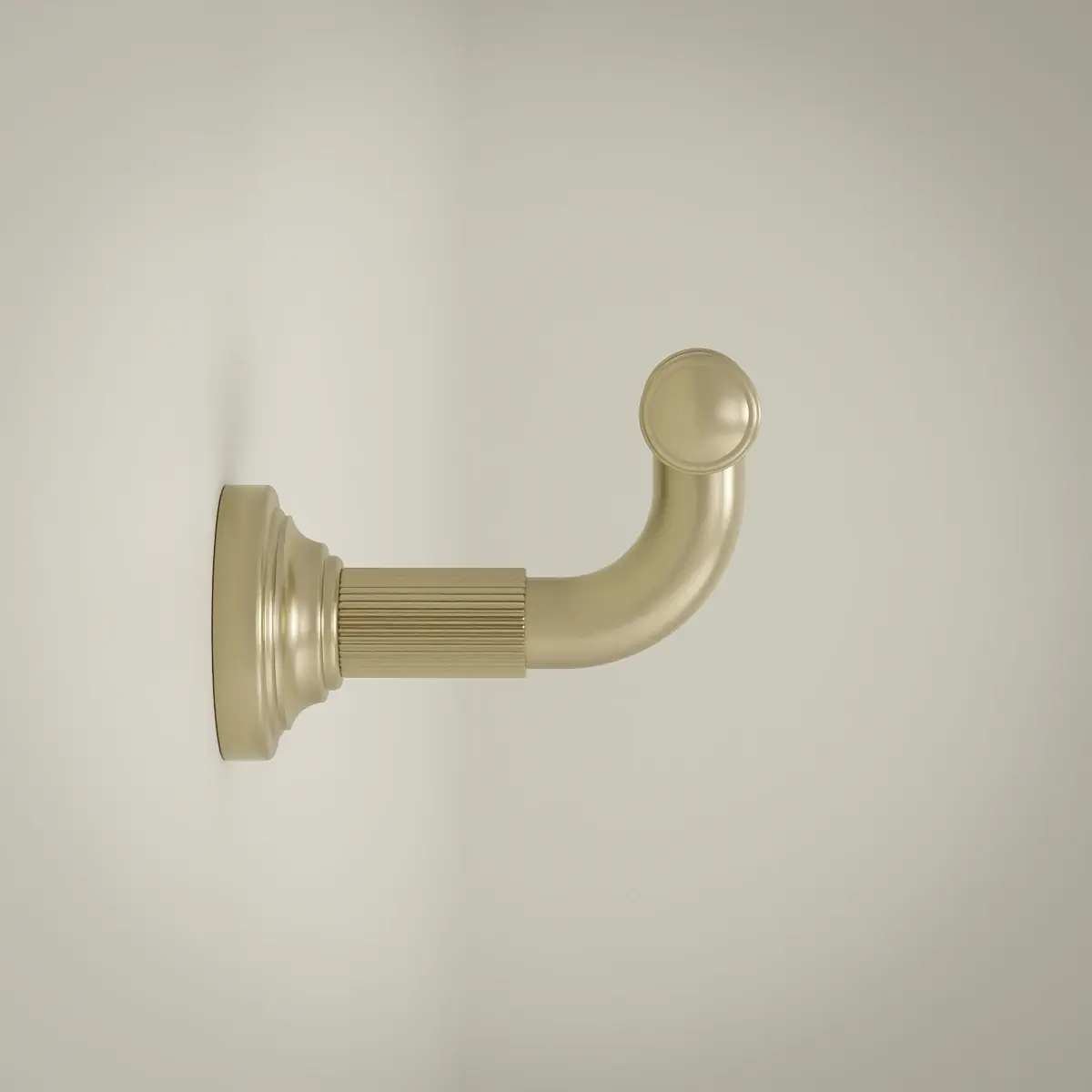 Patère cannelée, doré brossé, César 1        