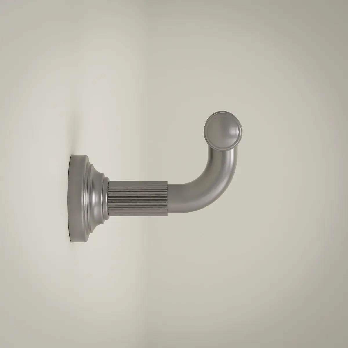 Patère cannelée, gun métal, César 1          