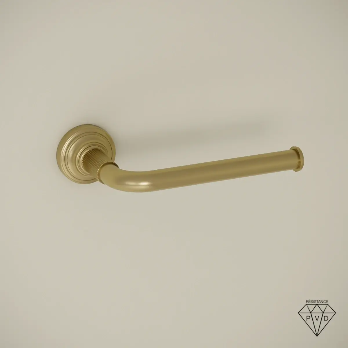 Porte rouleau papier toilette César doré brossé avec détail guilloché