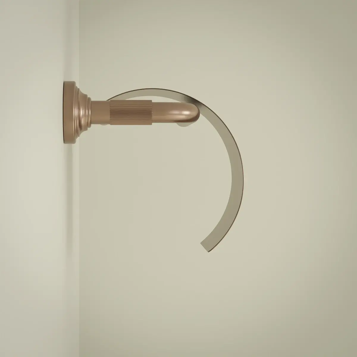 Porte papier couvercle cannelé, doré rose brossé, César 1            