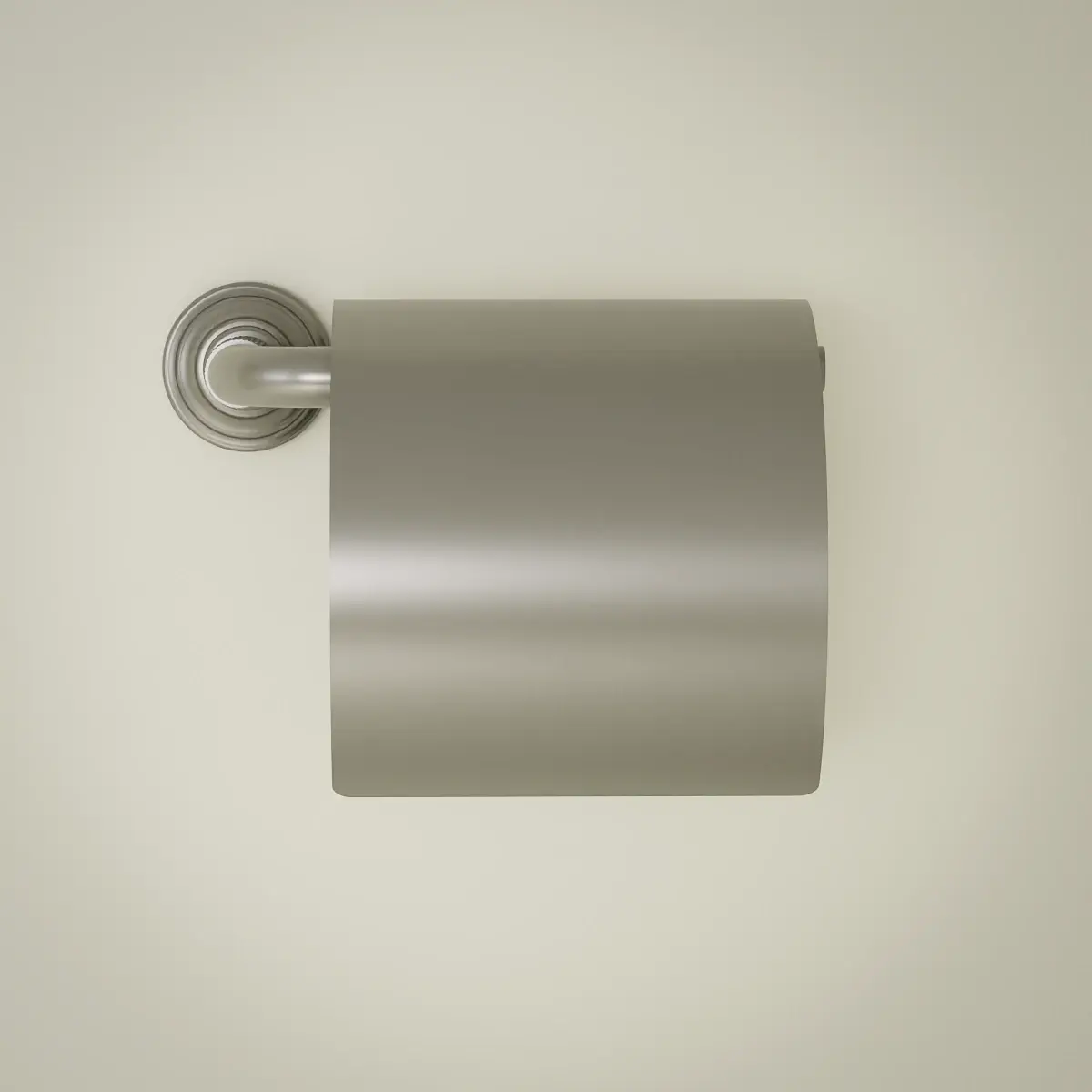 Porte papier couvercle cannelé, gun métal, César 1 