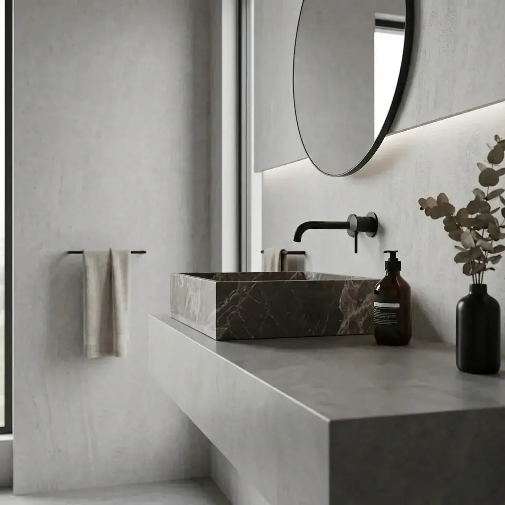 Vasque à poser carrée 40x40x12 marbre véritable, Turkey grey 